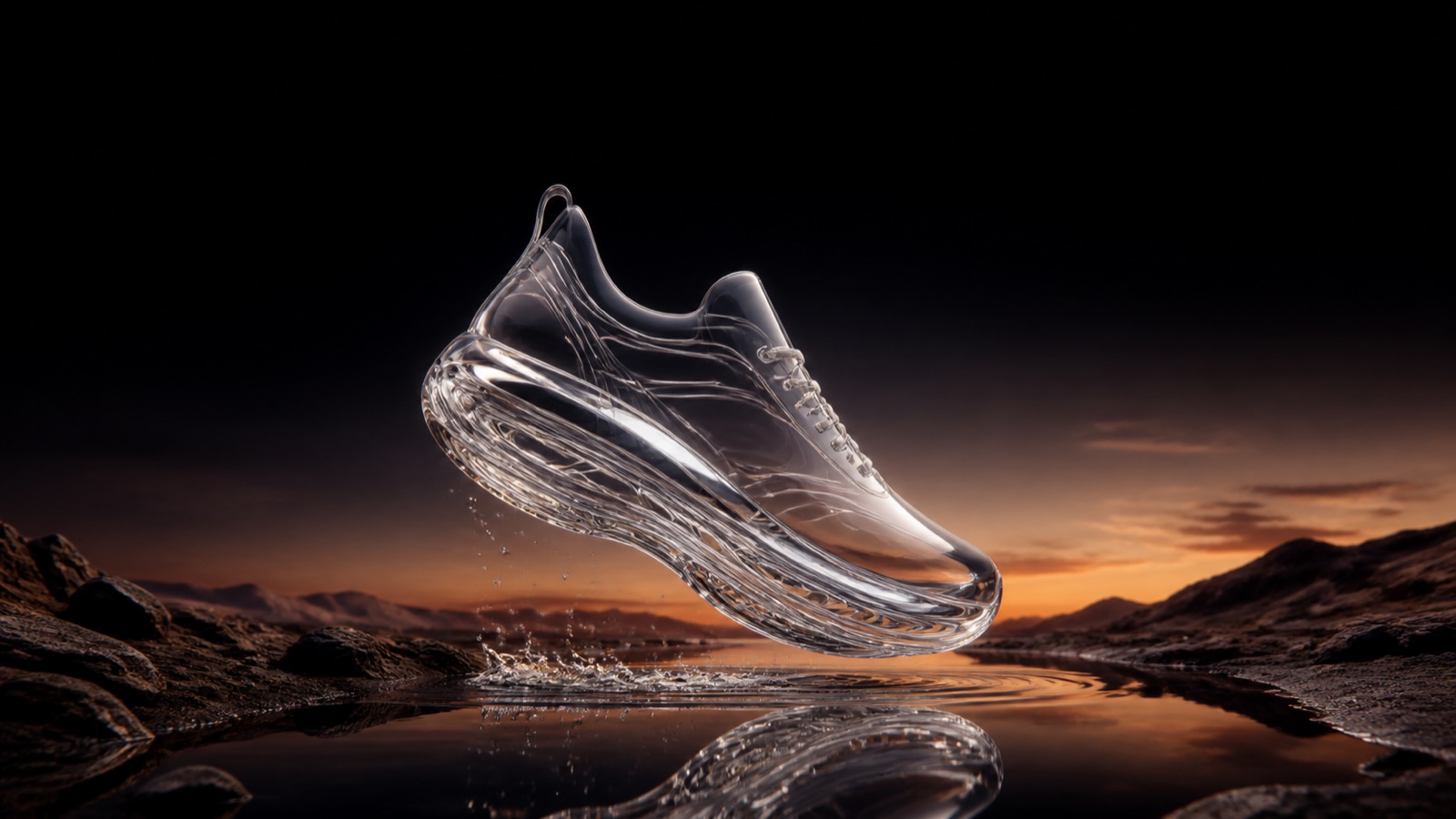 Translucent running shoe concept